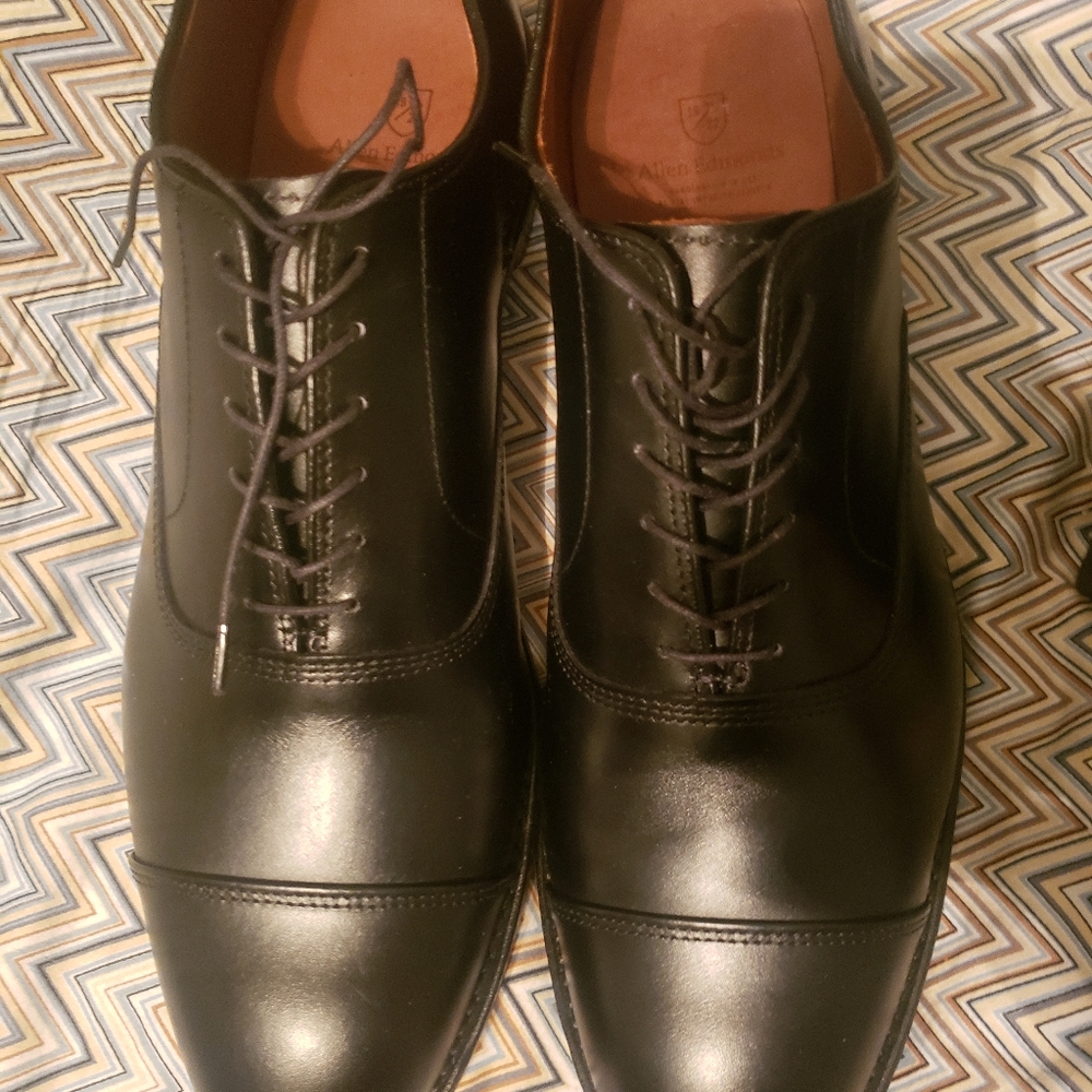 Allen Edmonds Park Avenue Black New 13 D